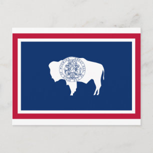 Cartão Postal Sinalizador do Estado Wyoming