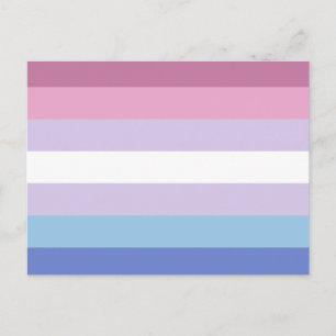 Cartão Postal Sinalizador do Orgulho Bigender