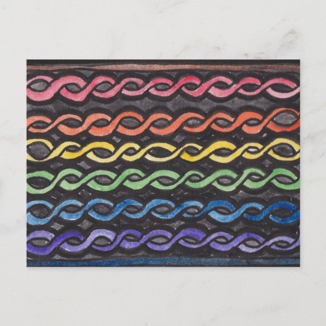 Cartão Postal Sinalizador do Orgulho Celta de Knotwork (Frente)
