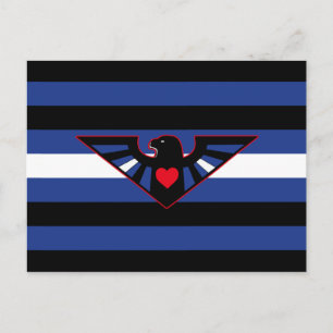 Cartão Postal Sinalizador do Orgulho de Leather Eagle
