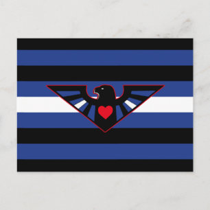 Cartão Postal Sinalizador do Orgulho de Leather Eagle