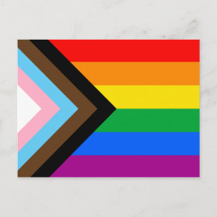 Cartão Postal Sinalizador do Orgulho de Progresso LGBTQ+