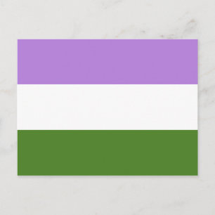 Cartão Postal Sinalizador do Orgulho do Genderqueer