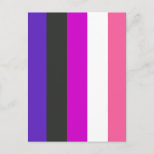 Cartão Postal Sinalizador do Orgulho Genderfluido