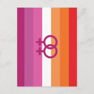 Cartão Postal Sinalizador do Orgulho Lésbico WLW
