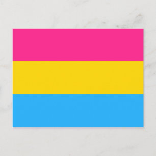 Cartão Postal Sinalizador do Orgulho Pansexual LGBTQ