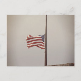 Cartão Postal Sinalizador dos EUA em Metade do mastro