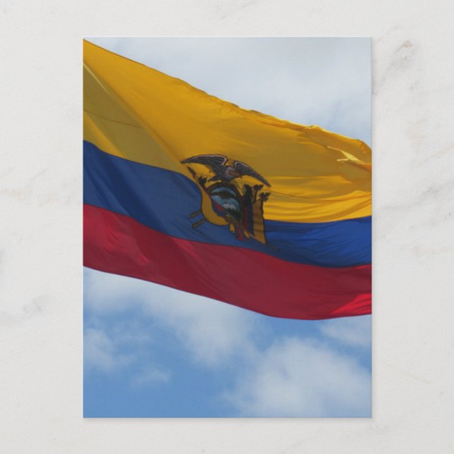 Cartão Postal sinalizador ecuador (Frente)