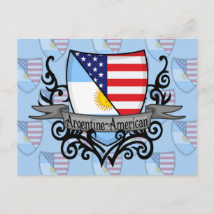 Cartão Postal Sinalizador Escudo Argentino-Americano