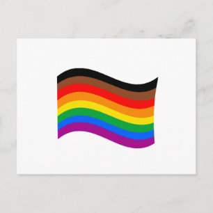 Cartão Postal Sinalizador Filial de Onda do Orgulho Arco-Íris