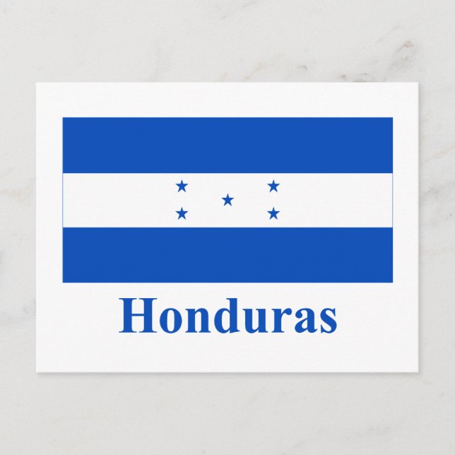 Cartão Postal Sinalizador Honduras com Nome (Frente)