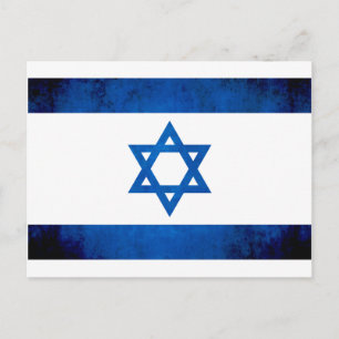 Cartão Postal Sinalizador israelita de contraste colorido