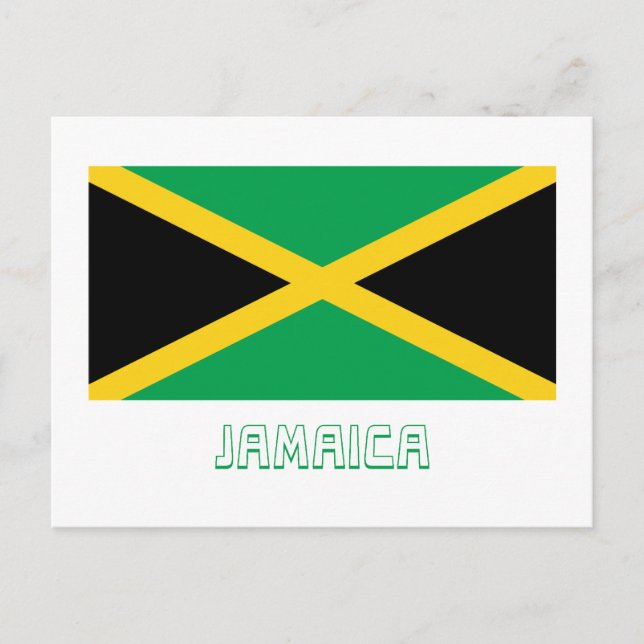 Cartão Postal Sinalizador Jamaica com Nome (Frente)