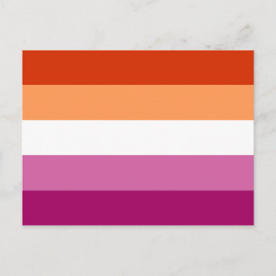 Cartão Postal Sinalizador LGBTQ do Orgulho Lésbico