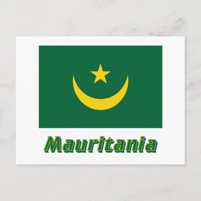Cartão Postal Sinalizador Mauritânia com Nome (Frente)
