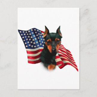 Cartão Postal Sinalizador Miniatura Pinscher (preto)