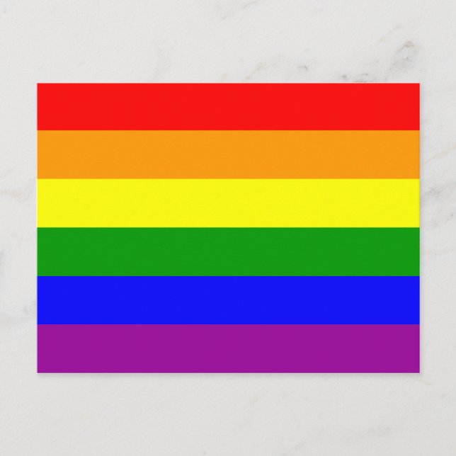 Cartão Postal Sinalizador orgulho gay (Frente)