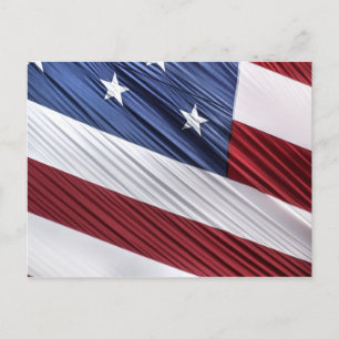 Cartão Postal Sinalizador Patriótico Americano Vermelho, Branco