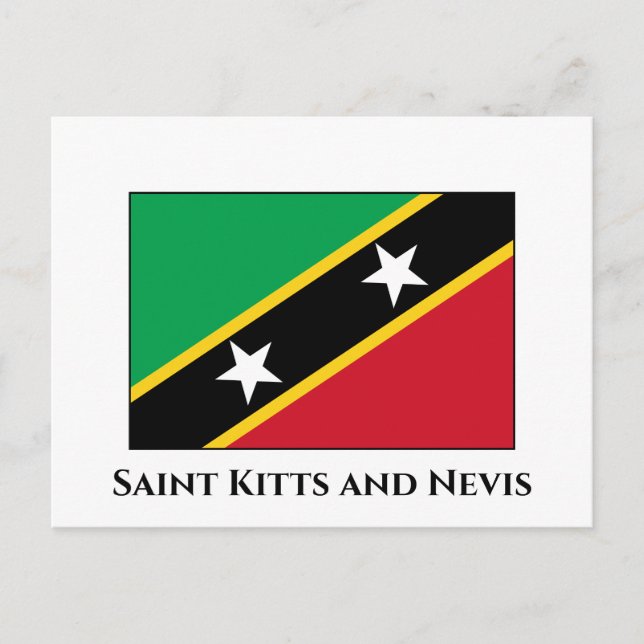 Cartão Postal Sinalizador santo Kitts e Nevis (Frente)