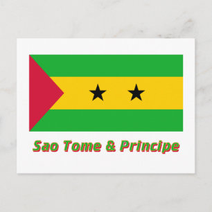 Cartão Postal Sinalizador São Tomé & Príncipe com Nome