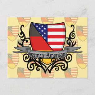 Cartão Postal Sinalizador Shield Alemão-Americano