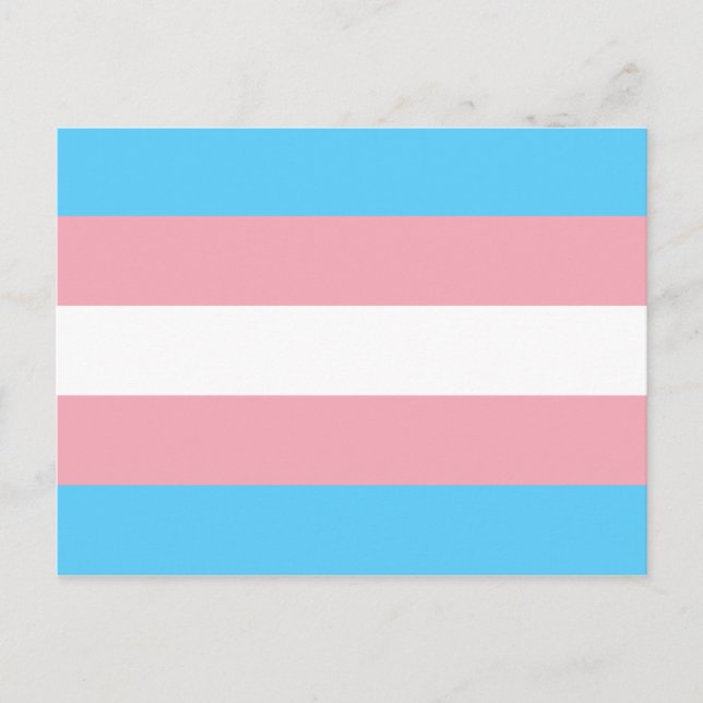 Cartão Postal Sinalizador Trans Pride (Orgulho Transgênero) (Frente)