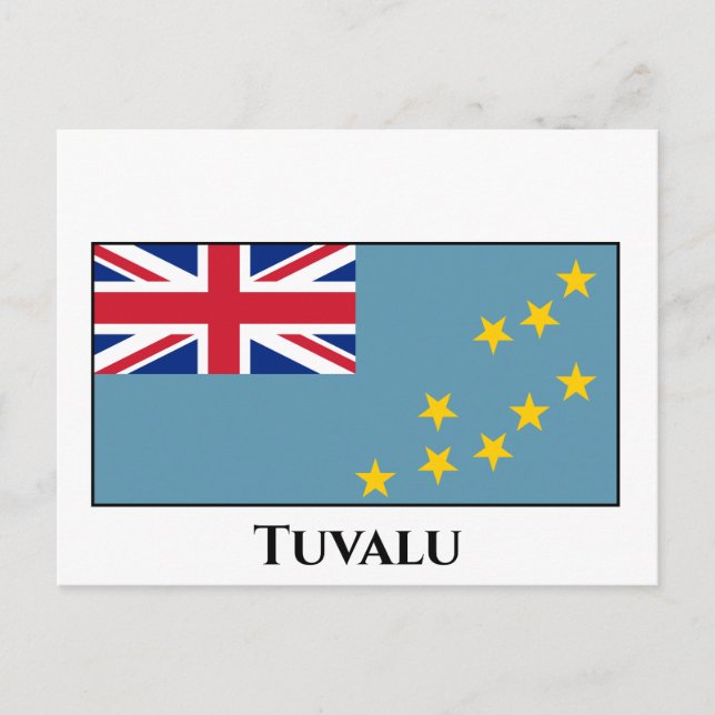 Cartão Postal Sinalizador Tuvalu (Tuvalan) (Frente)
