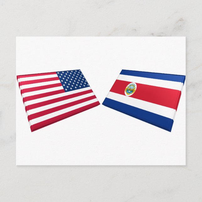 Cartão Postal Sinalizadores EUA e Costa Rica (Frente)