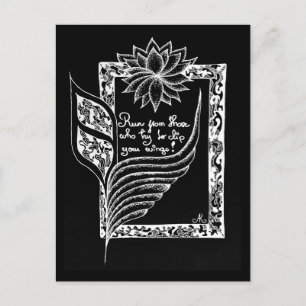 Cartão Postal Sinalizadores vermelhos Inspiracionais ilustrados