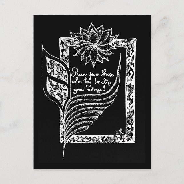 Cartão Postal Sinalizadores vermelhos Inspiracionais ilustrados (Frente)