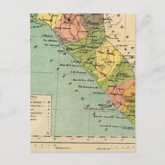 Cartão Postal Sinaloa, México (Frente)