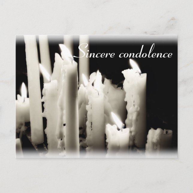 Cartão Postal Sincera condolência (Frente)