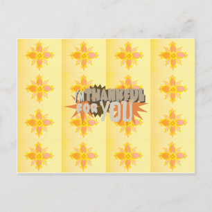 Cartão Postal Sinceramente gratidão: "Obrigado por ti" com amor,