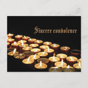 Cartão Postal Sinceras condolências