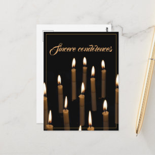 Cartão Postal Sinceras condolências