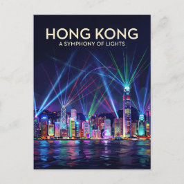 Cartão Postal Sinfonia das Luzes Hong Kong