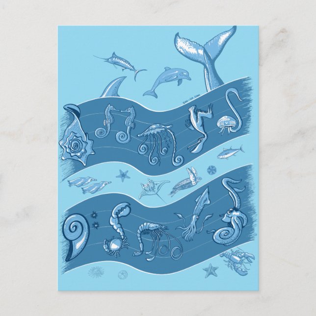 Cartão Postal Sinfonia do Oceano (Frente)