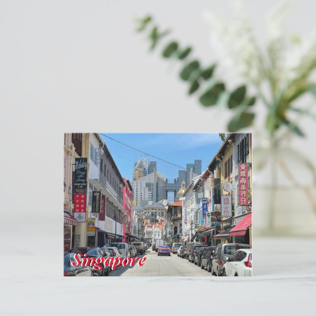 Cartão Postal Singapore City View (Em pé/Frente)