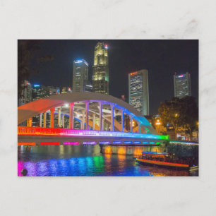 Cartão Postal Singapura à noite