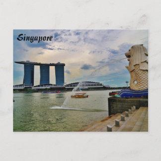 Cartão Postal Singapura: Hotel Merlion and Marina Bay Sands