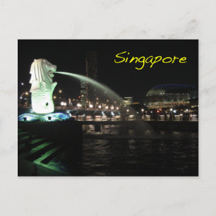 Cartão Postal Singapura Merlion
