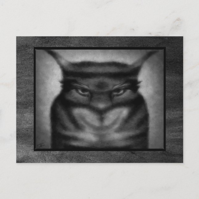 Cartão Postal Sinister Cat (Frente)