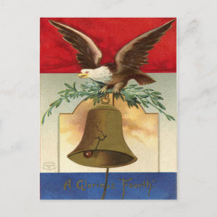 Cartão Postal sino da liberdade da águia baleeira arte de vinta