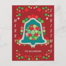 Cartão Postal Sino de Natal/Férias Personalizável e Editável