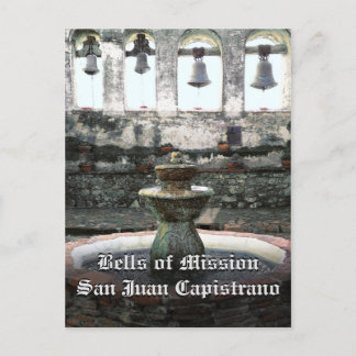 Cartão Postal Sinos da Missão San Juan Capistrano