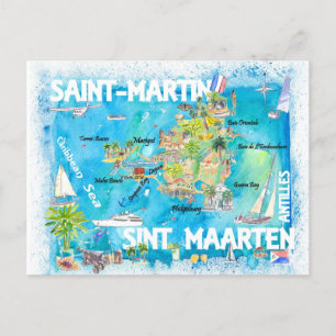 Cartão Postal Sint Eustatius e Saba Ilha do Caribe Holandês