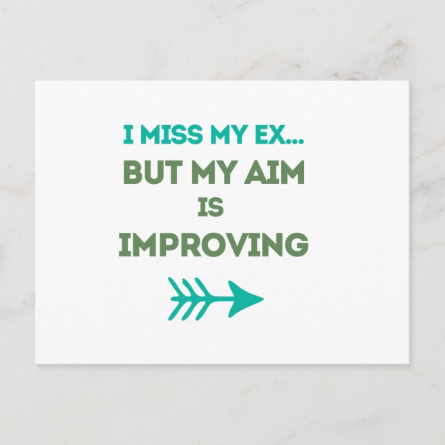 Cartão Postal Sinto falta do meu ex (Frente)