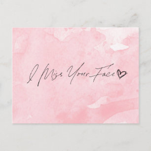 Cartão Postal Sinto Falta Do Seu Rosto