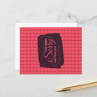 Cartão Postal Sinto muito por sua corda vertical perdida