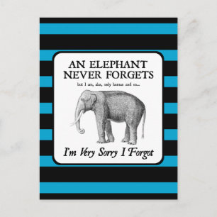 Cartão Postal Sinto muito por ter esquecido